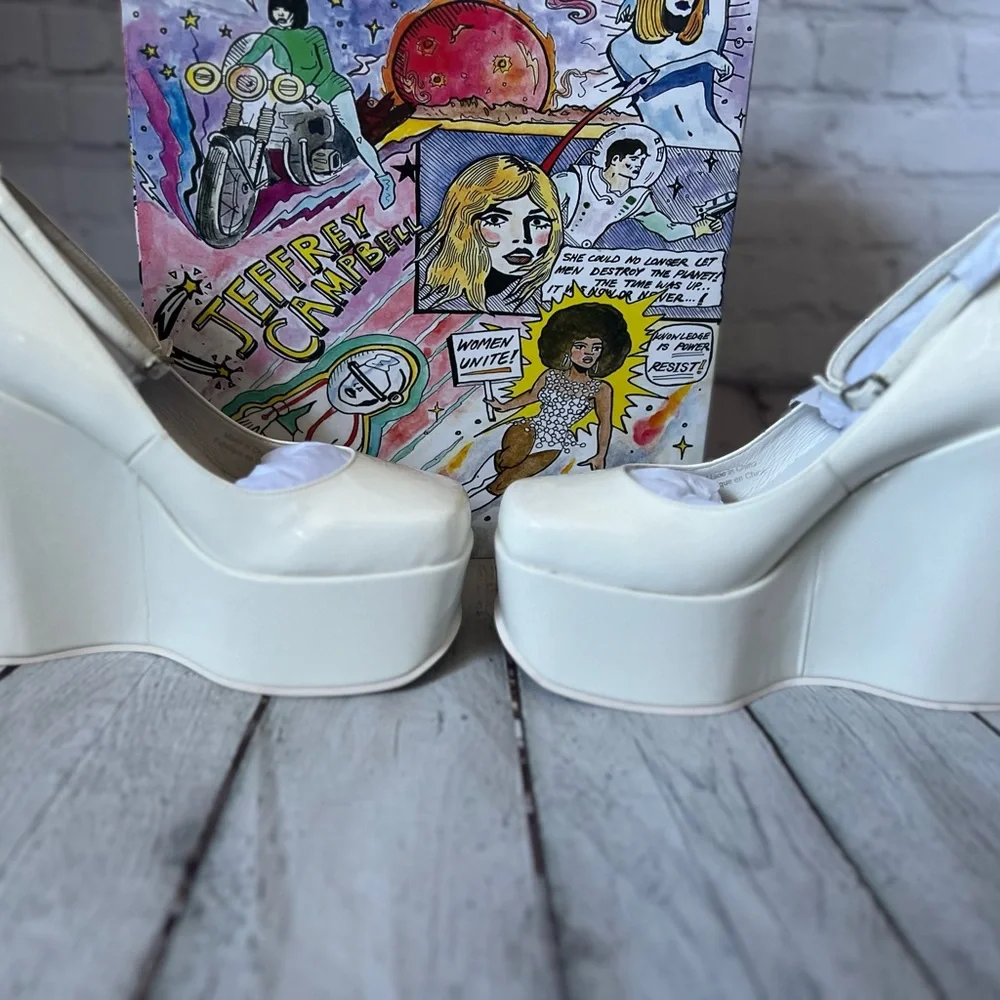 Jeffrey Campbell YAZMIN Wedge Platform Shoe in Patent - Picture 7 of 12